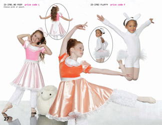 Bunny Little Bo Peep satin ballet recital costume