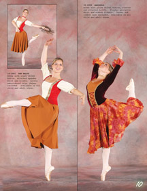 Folk ballet dance dress copper red