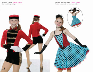 Bell hop jazz character dance costume 1950's red petticoat dress