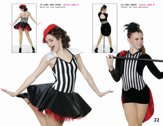 black white stripe french mimi tuxedo jazz recital competition dance costume