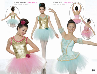fuchsia aqua gilded velvet ballet recital costume pink