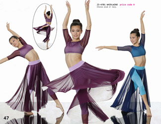 Modern lyrical plum blue jazz competition dance costumes