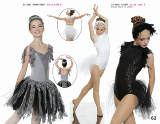 Nutcracker ballet swan dance costume white black grey